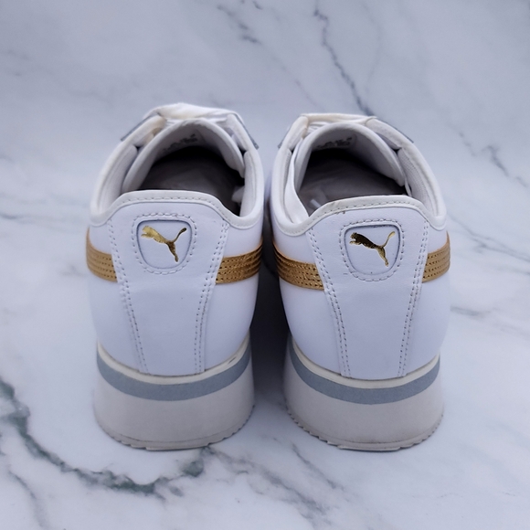 Puma - Roma Amor Women's Sneakers - White & Gold - US 9½ - Picture 6 of 13